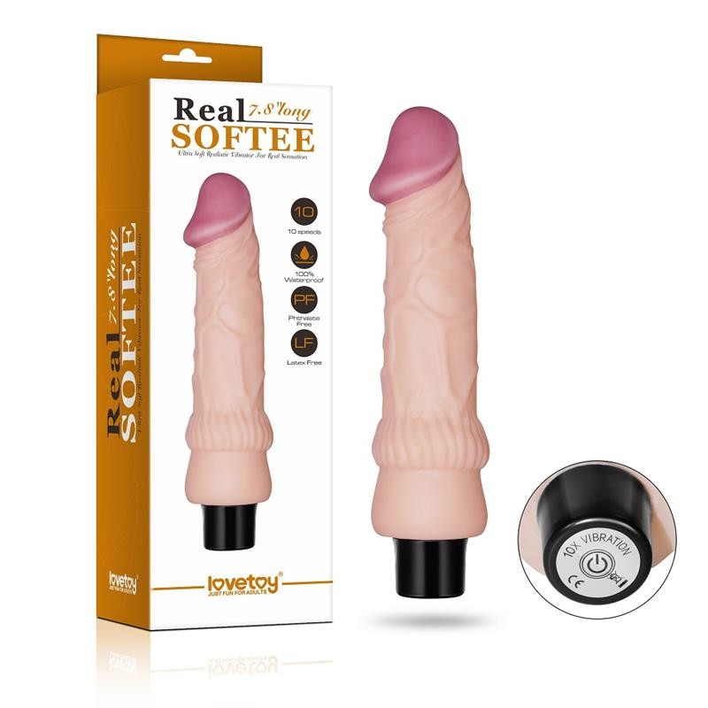 Vibratore Realistico 19 cm Softee 7,8 Flesh