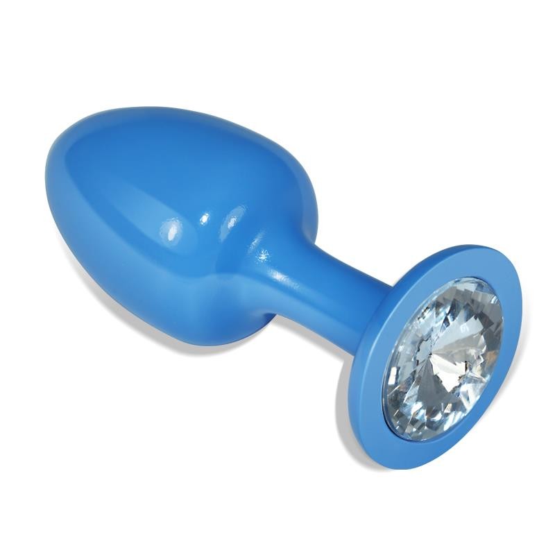 Gioiello Anale Blu Brillante Bianco