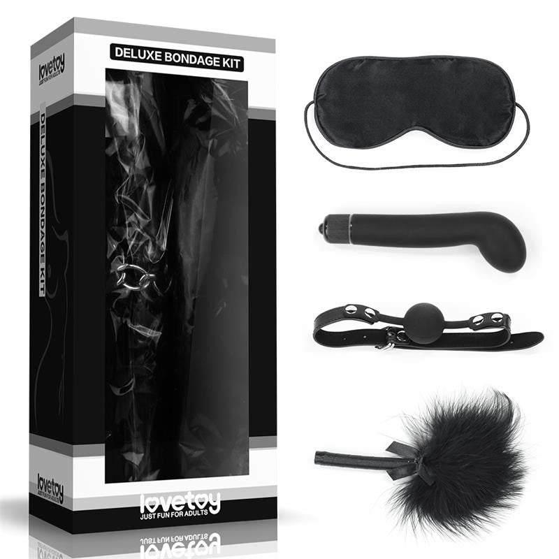 Kit Bdsm 4 Pezzi Con Vibratore Deluxe