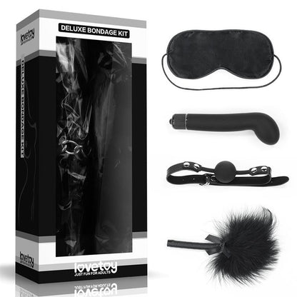 Kit Bdsm 4 Pezzi Con Vibratore Deluxe