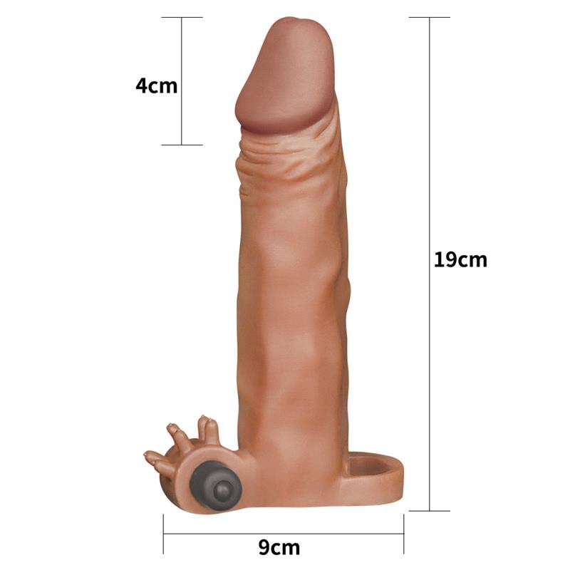 Prolunga Fallica + 4 cm Vibrante X Tender Brown