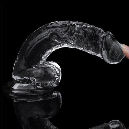 Dildo Trasparente 19 cm Jelly Clear 7.5