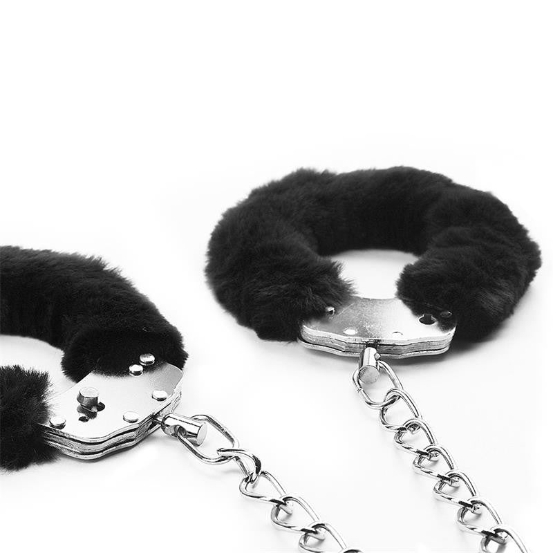 Cavigliere Bondage Acciaio Pelo Nero