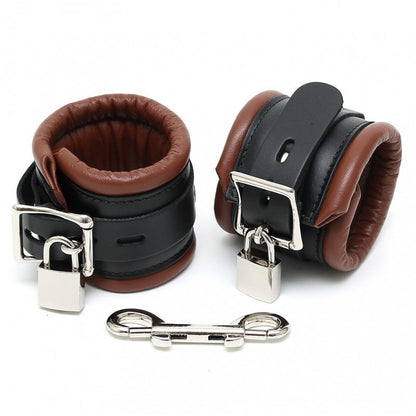 Manette Bdsm Con Lucchetto Serie Lux 7 cm Brown