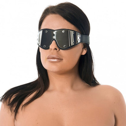Maschera Bondage Metallo e Pelle