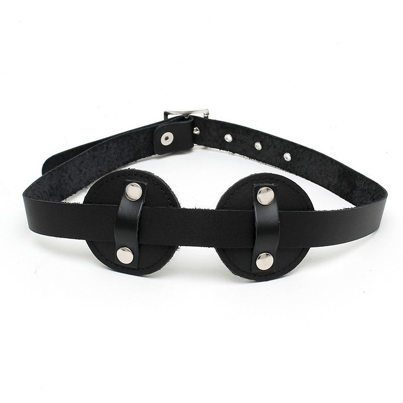 Maschera Oscurante Bondage Vera Pelle