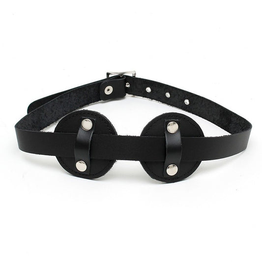 Maschera Oscurante Bondage Vera Pelle