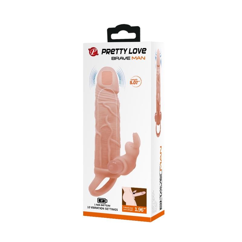 Prolunga Fallica Vibrante + 5 cm Brave Man