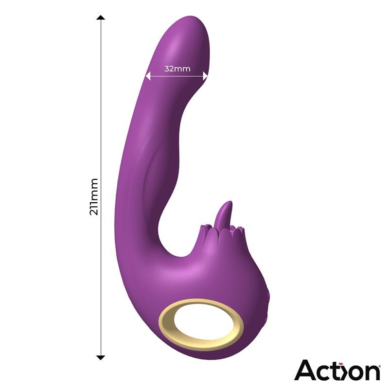 Vibratore Rabbit Rotante 21 cm Toka
