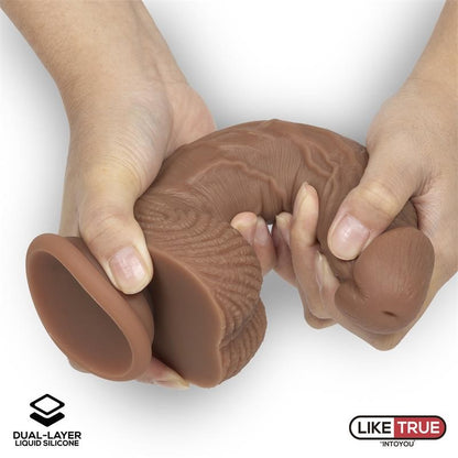 Dildo Marrone Silicone Liquido 21 cm