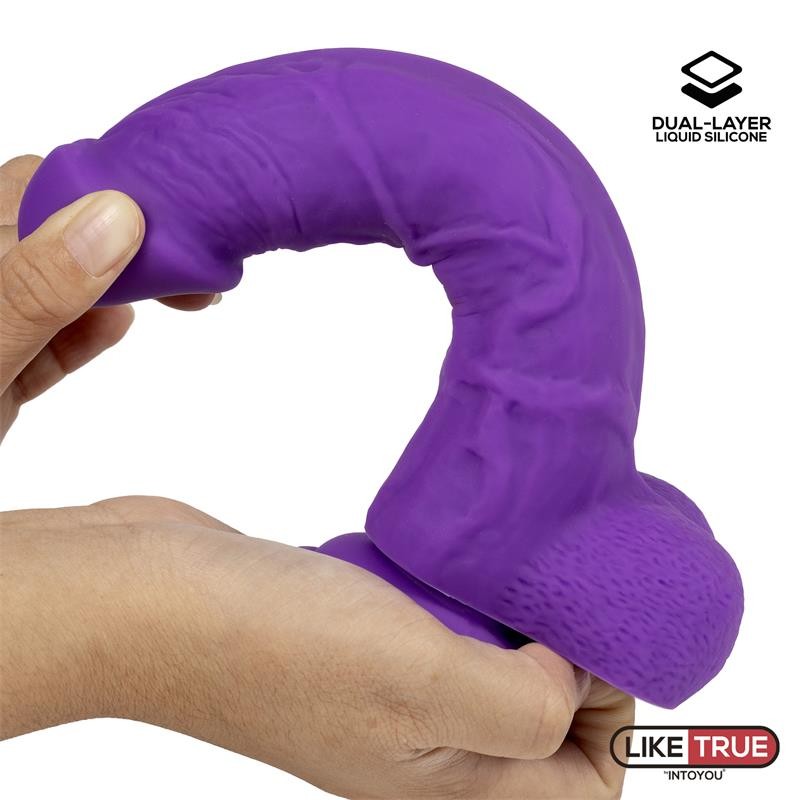 Dildo Colorato Silicone Liquido 20 cm Viola