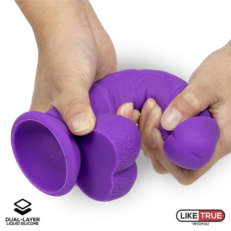 Dildo Colorato Silicone Liquido 20 cm Viola