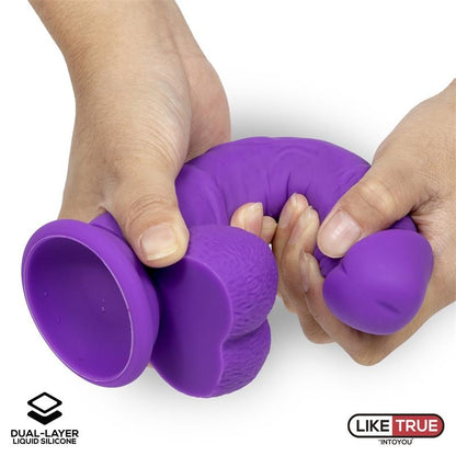 Dildo Colorato Silicone Liquido 20 cm Viola