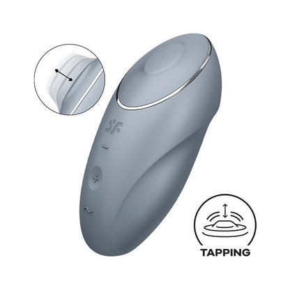Vibratore e Pulsatore Satisfyer Tap e Climax Grigio