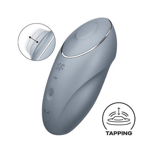 Vibratore e Pulsatore Satisfyer Tap e Climax Grigio