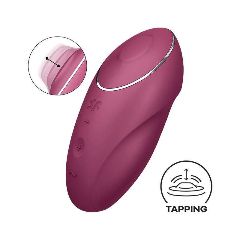 Vibratore e Pulsatore Satisfyer Tap e Climax Rosso