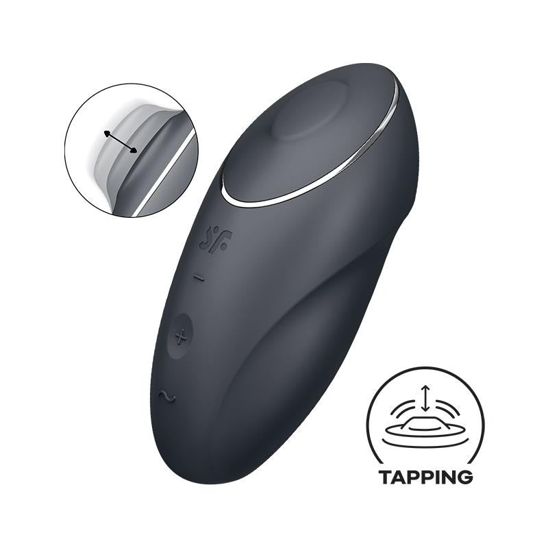 Vibratore e Pulsatore Satisfyer Tap e Climax Nero