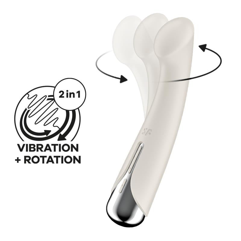 Vibratore Rotante Satisfyer Spinning G-Spot Beige