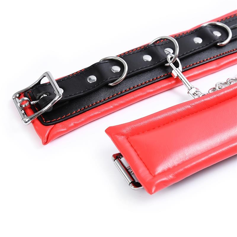 Manette Bondage Imbottite Nero Rosso
