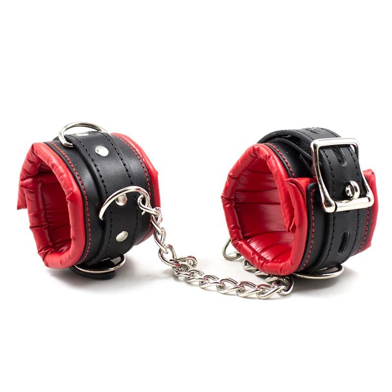 Manette Bondage Imbottite Nero Rosso