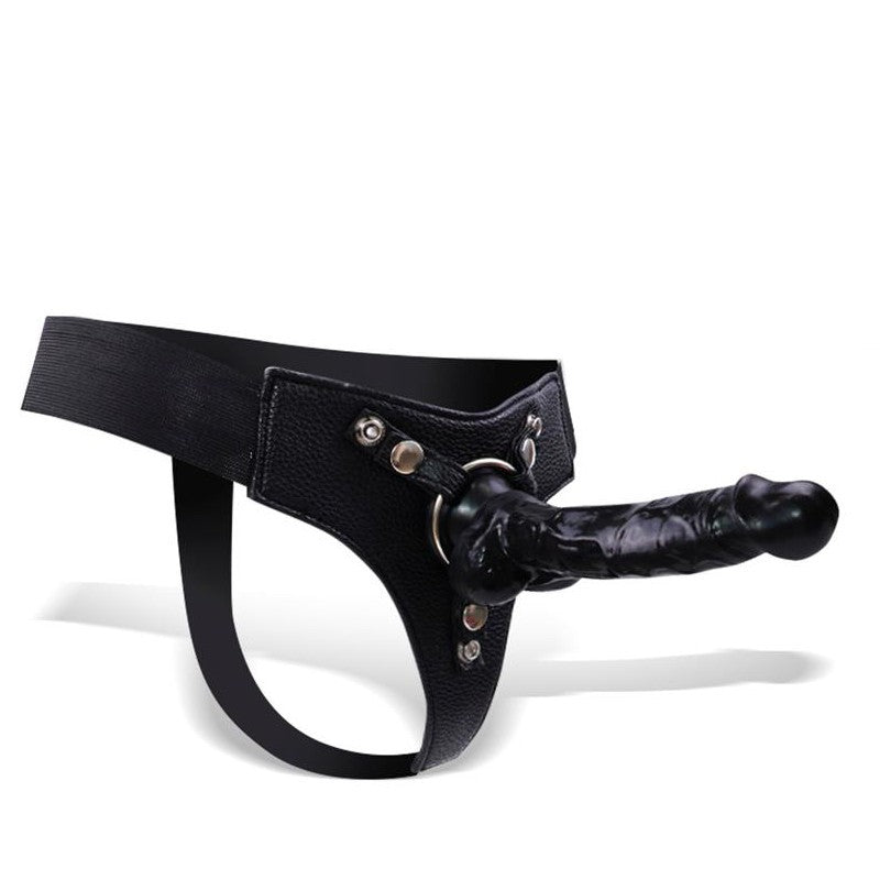 Strap-On Con Dildo Nero 20 cm
