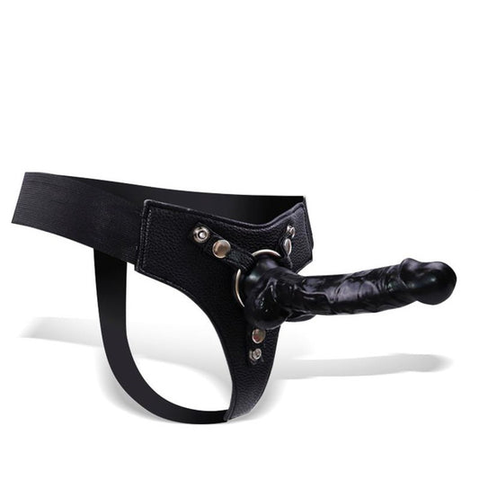 Strap-On Con Dildo Nero 20 cm