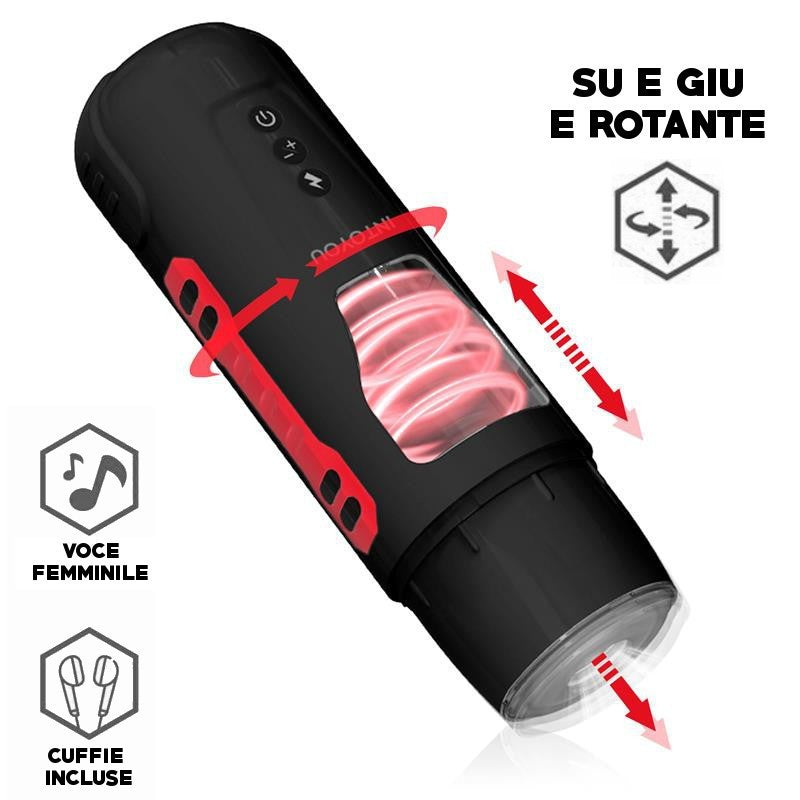 Masturbatore Automatico Su e Giù Pyro