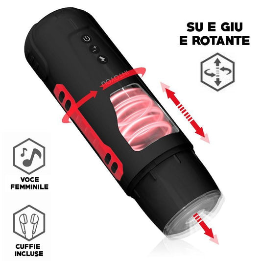 Masturbatore Automatico Su e Giù Pyro