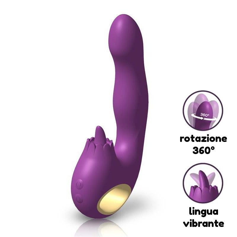 Vibratore Rabbit Rotante 21 cm Toka
