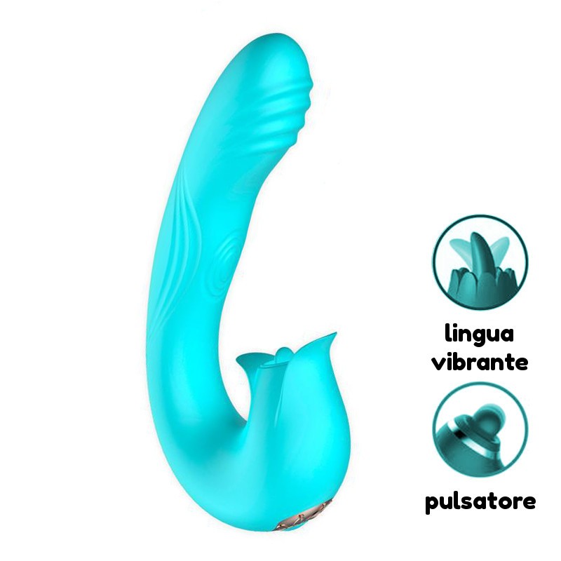 Vibratore Pulsatore Lingua Vibrante 16 cm Hydra