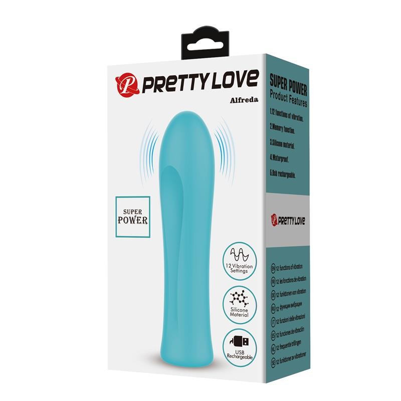 Piccolo Vibratore Ricaricabile 10 cm Alfreda Azzurro