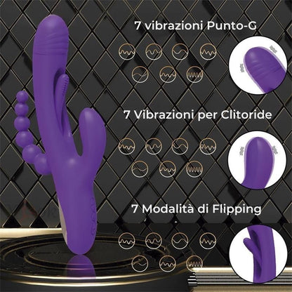 Vibratore Rabbit Flipping 23 cm Triya