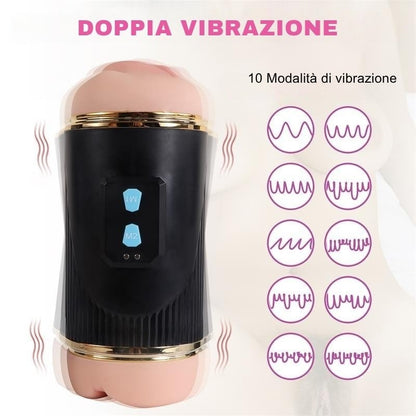 Vagina Vibrante e Bocca 21 cm Kay