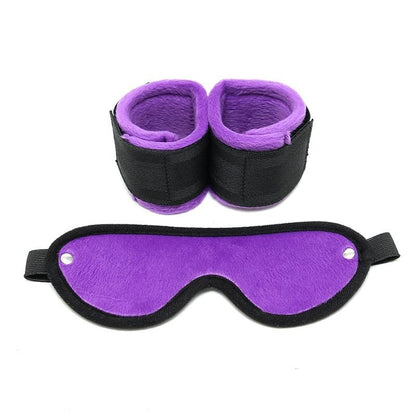 Manette Bondage con Maschera Oscurante Viola