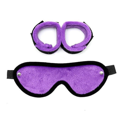 Manette Bondage con Maschera Oscurante Viola