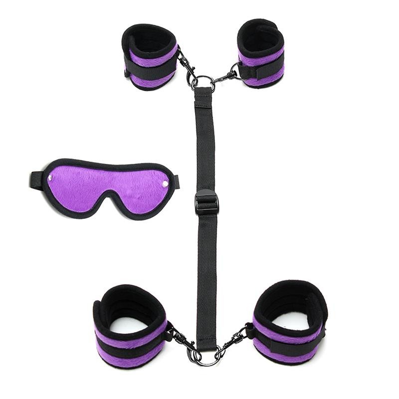 Costrittore Bdsm Manette e Cavigliere Viola