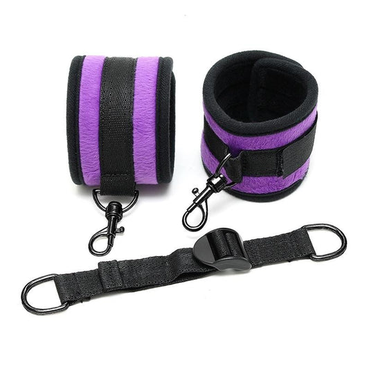 Cavigliere Bondage con Barra Regolabile Viola