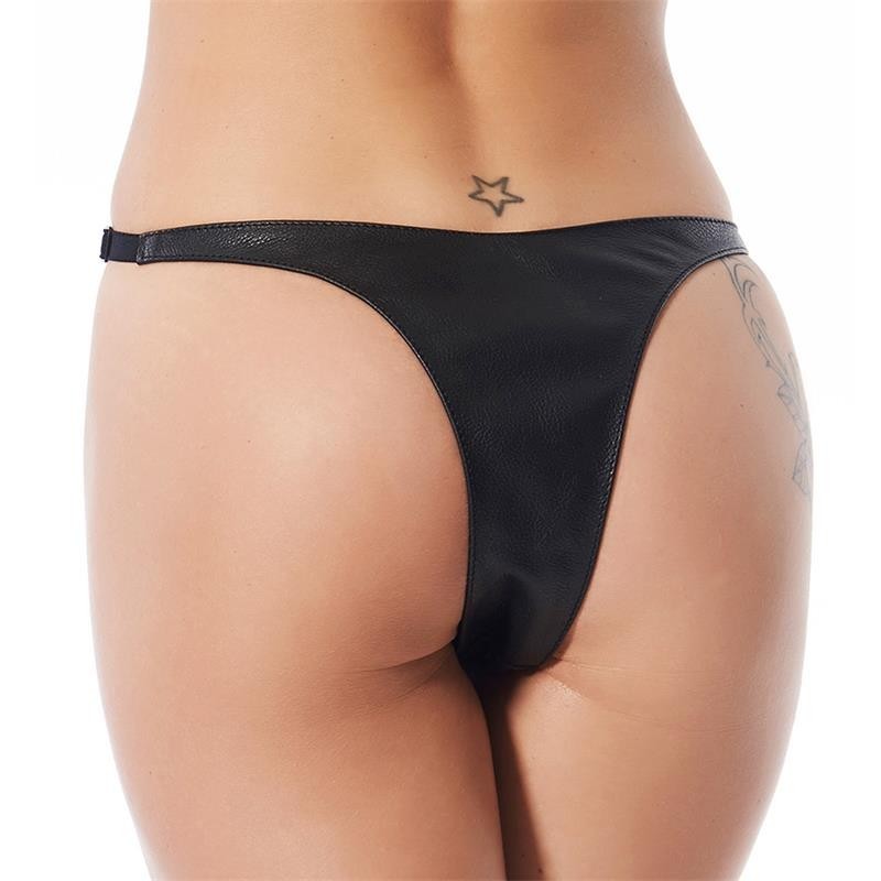 Perizoma in Vera Pelle Aperto Per Donna