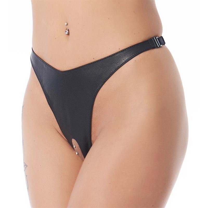 Perizoma In Pelle Aperto Donna