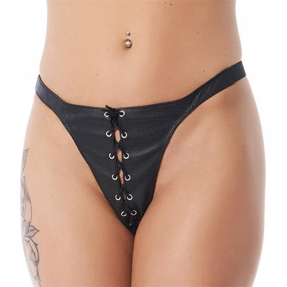 Perizoma In Pelle Donna Con Stringatura