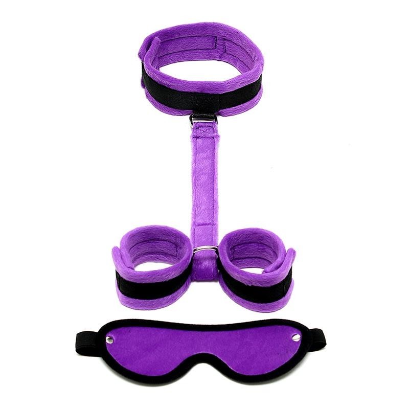 Collare con Manette Bondage Soft Viola