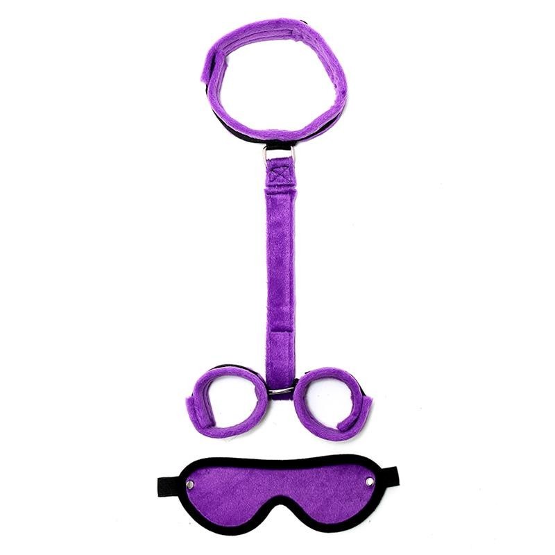 Collare con Manette Bondage Soft Viola