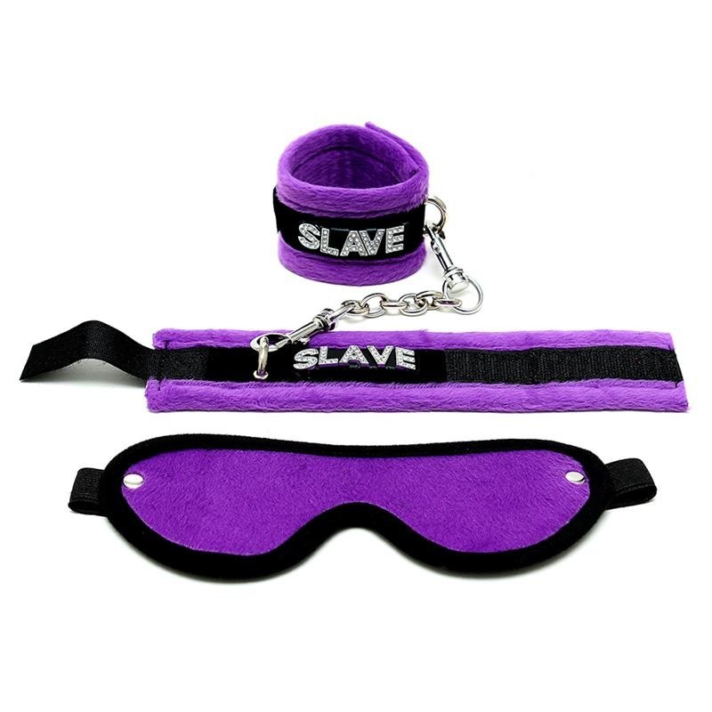 Manette e Mascherina Bondage Soft Viola