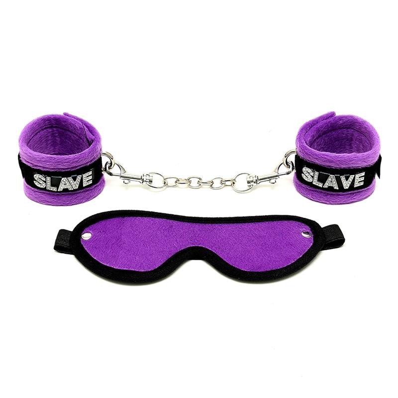 Manette e Mascherina Bondage Soft Viola