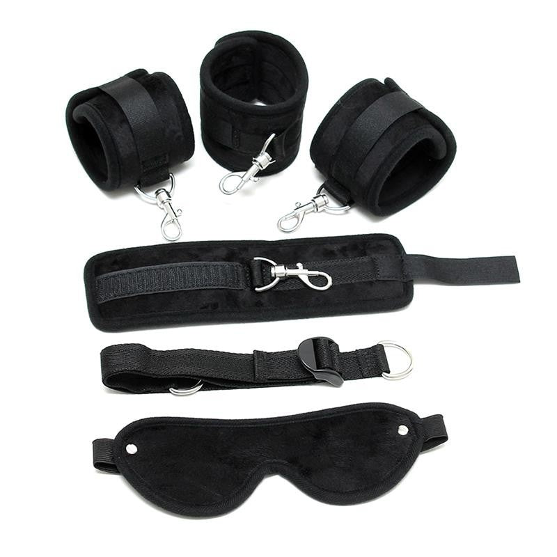 Costrittore Bdsm Manette e Cavigliere Nero