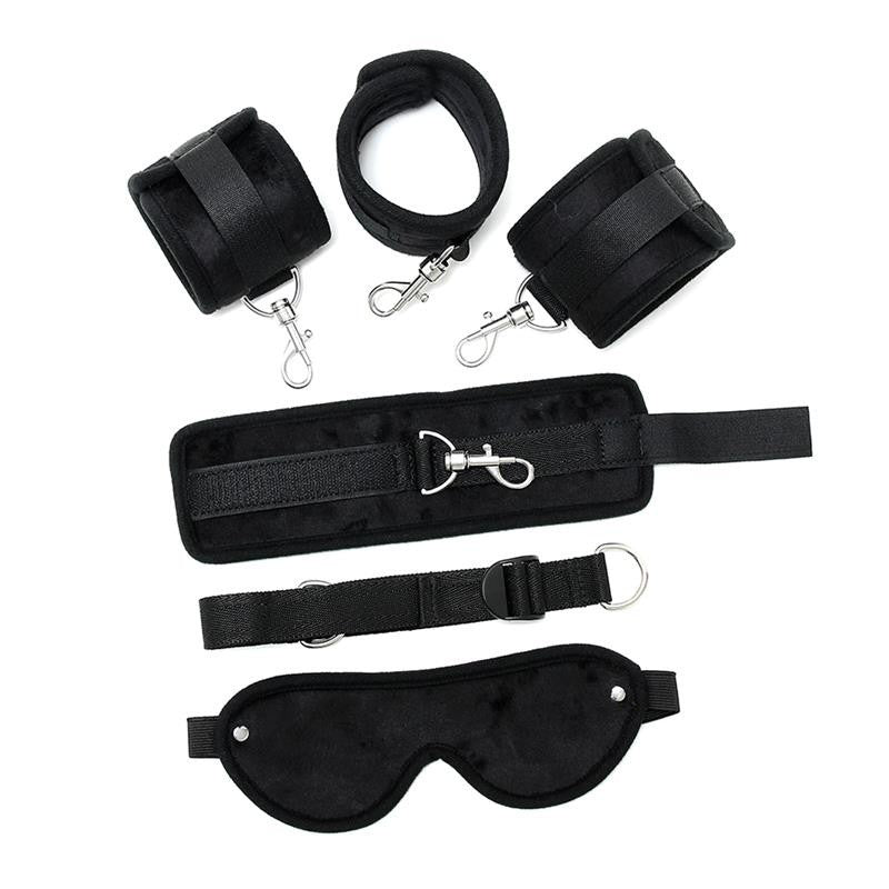 Costrittore Bdsm Manette e Cavigliere Nero