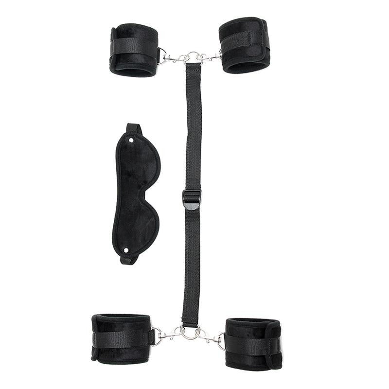 Costrittore Bdsm Manette e Cavigliere Nero