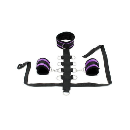 Costrittore Bondage Collare e Manette Viola