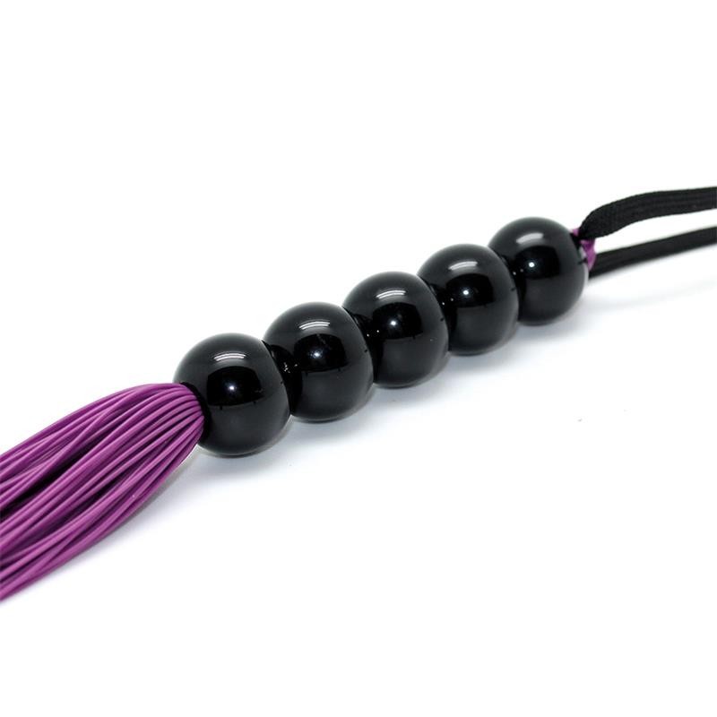 Piccolo Frustino Frange 38 cm Silicone Viola