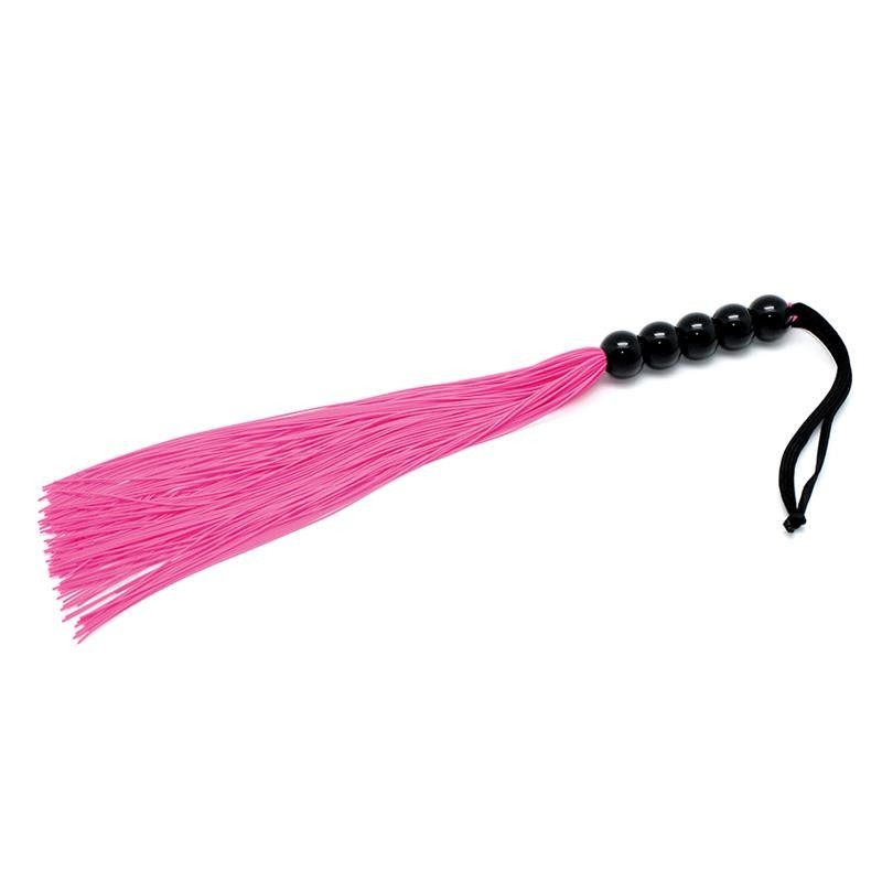 Piccolo Frustino Frange 38 cm Silicone Fucsia